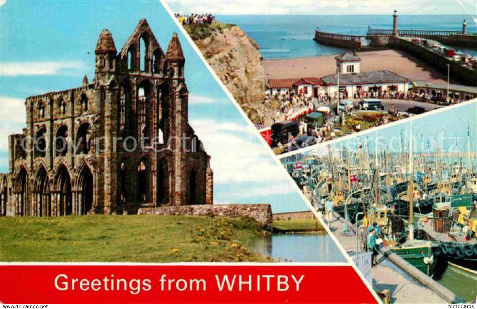 72900671 Whitby UK Abtei Khyper Pass Fischerboote  - Andere & Zonder Classificatie