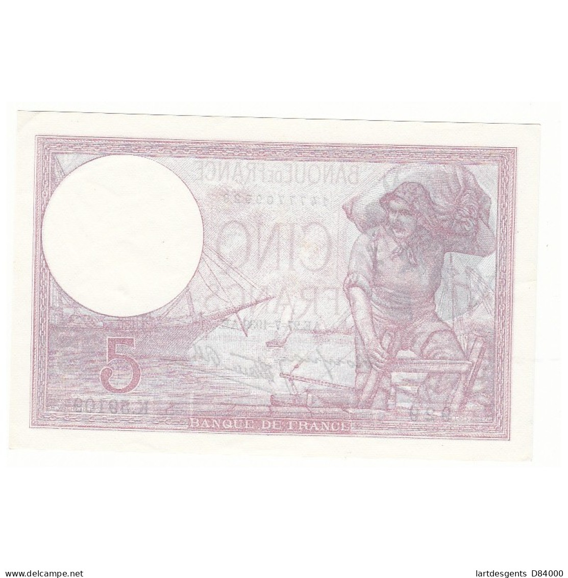 5 FRANCS VIOLET 27-07-1939 P/NEUF Fayette 4.3 - 5 F 1917-1940 ''Violet''