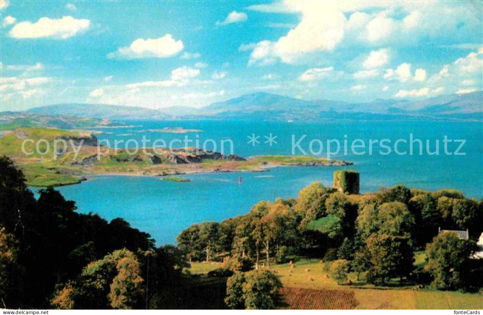 72897800 Oban Sheperds Hat And Mountains Of Mull From Above Dunollie Castle Oban - Sonstige & Ohne Zuordnung