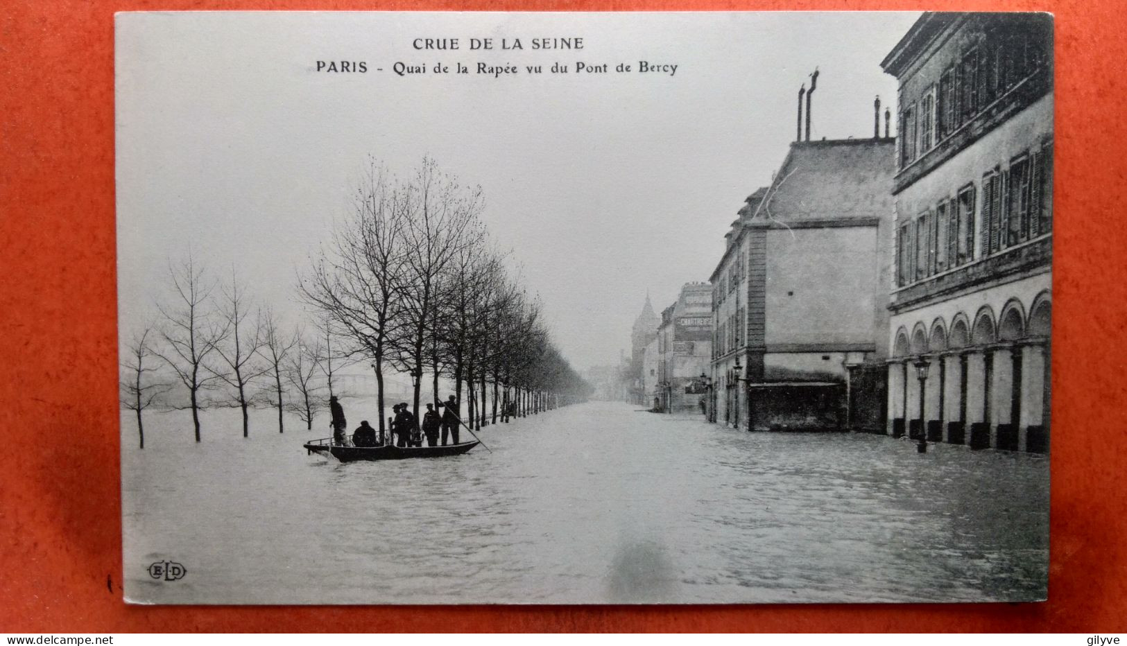 CPA (75) Crue De La Seine.1910.Paris. Quai De La Rapée Vu Du Pont De Bercy.   (7A.710) - Überschwemmung 1910