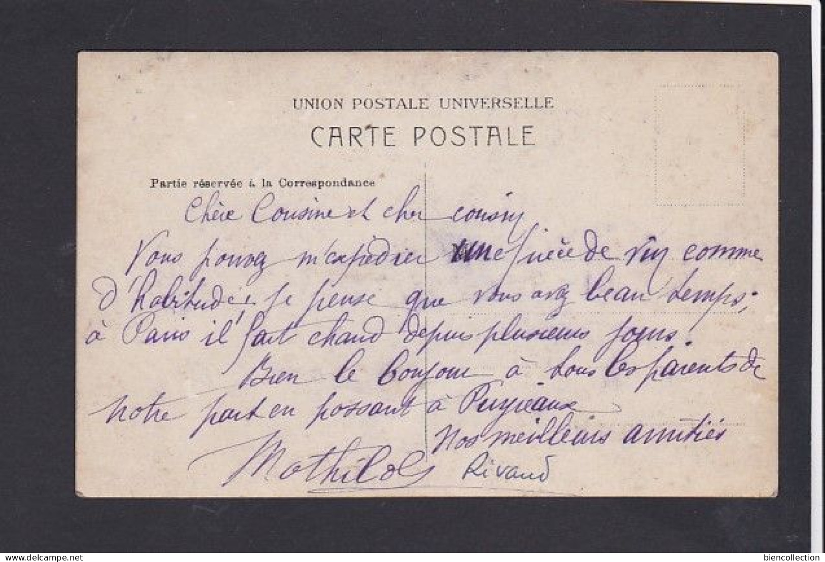 Carte Photo D'une Boucherie. Paris - To Identify