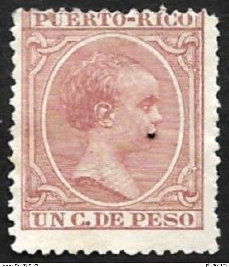 PORTO RICO  1890 - YT  77  -  Alphonse XIII  -  Sans Gomme - Puerto Rico