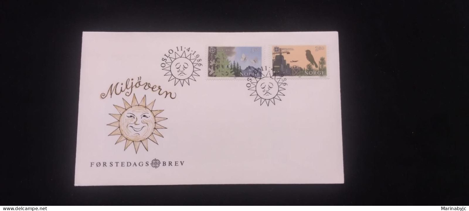 C) 1986. NORWAY. FDC. ENVIRONMENTAL PROTECTION. DOUBLE STAMP XF - Andere & Zonder Classificatie