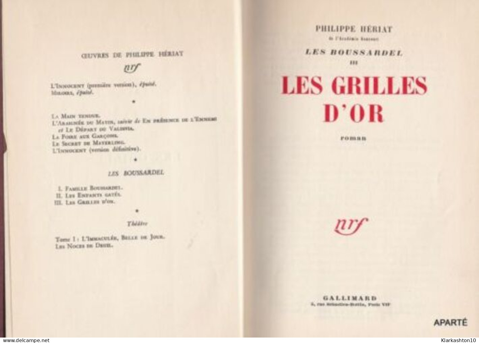 Les Boussardel 3 Les Grilles D'or - Other & Unclassified