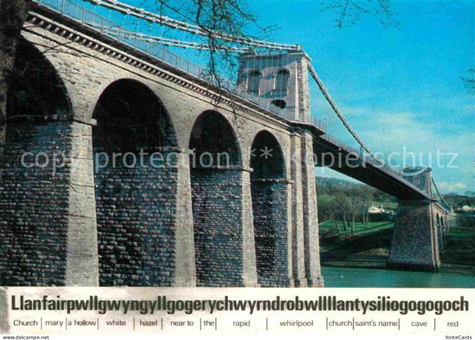 72892834 Gwynedd Wales Menai Suspension Bridge Gwynedd - Other & Unclassified