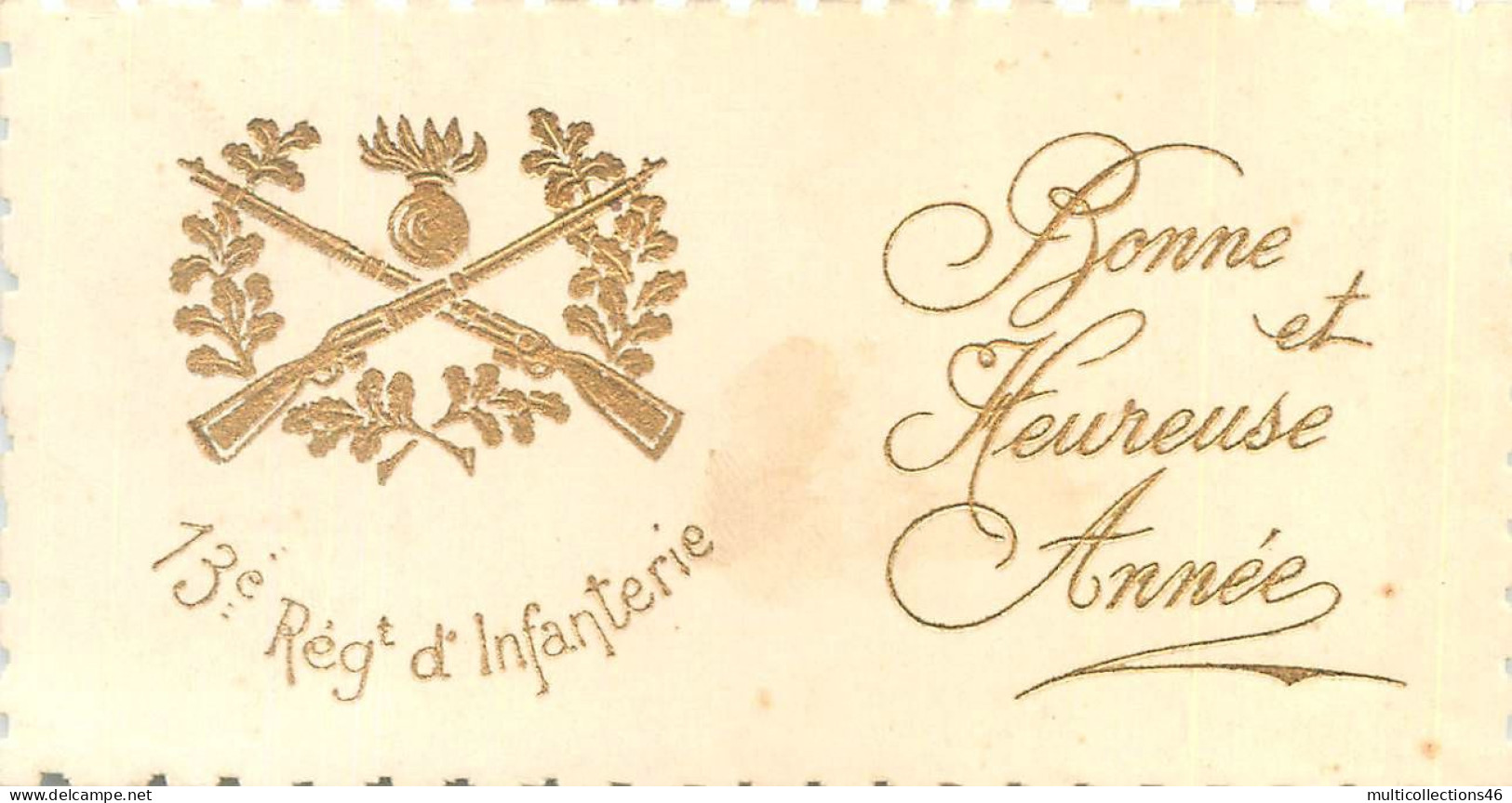 080524B - CARTE MILITARIA 13 ème Régiment D'Infanterie - BONNE ANNEE 1935 - Dokumente