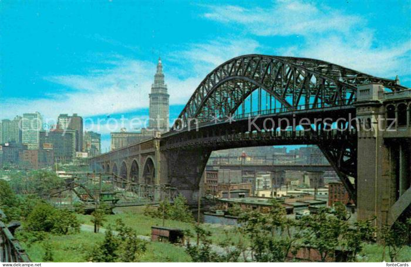 72892147 Detroit_Michigan Superior High Level Bridge Cuyahoga River Terminal Tow - Andere & Zonder Classificatie