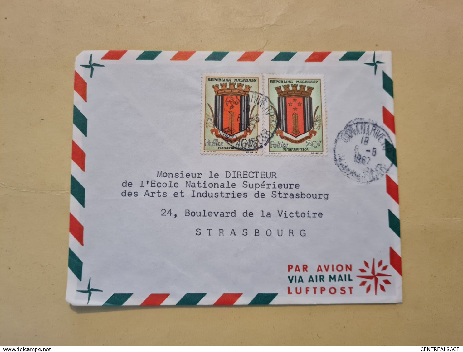 Lettre MADAGSCAR TANANARIVE 1967 - Madagascar (1960-...)