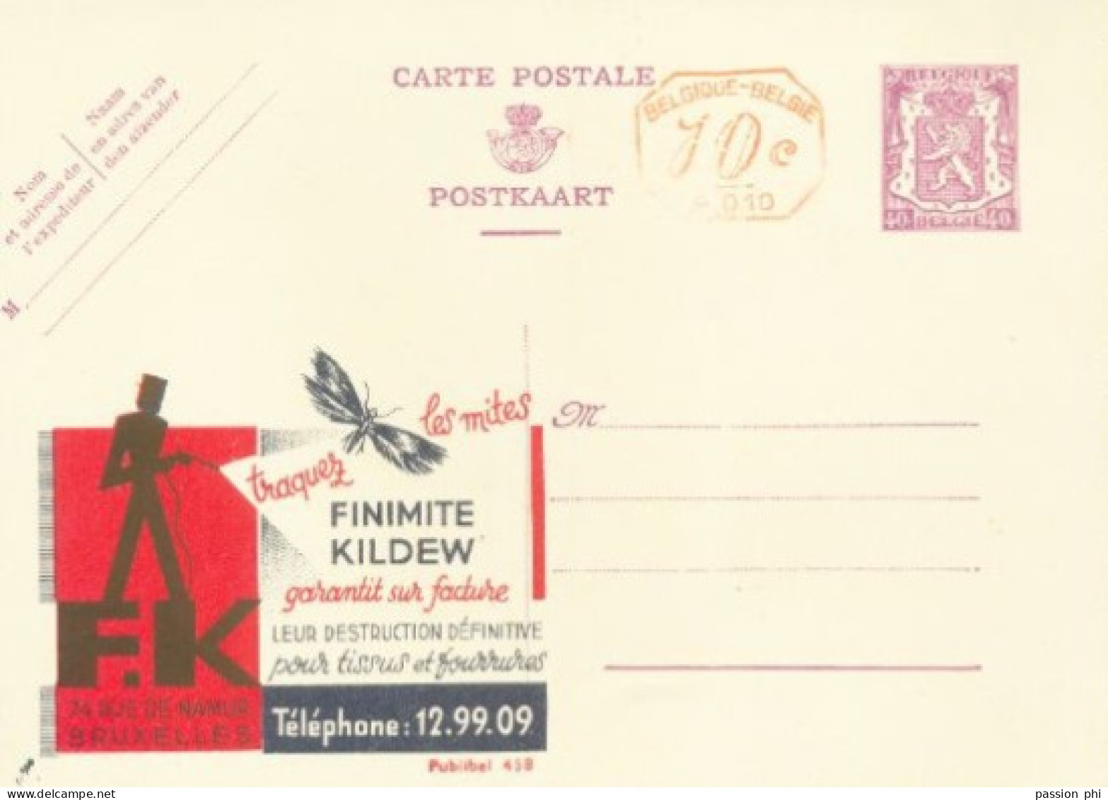 BELGIUM PPS  SBEP 8 PUBLIBEL 458M1 P010 FINIMITE UNUSED - Publibels