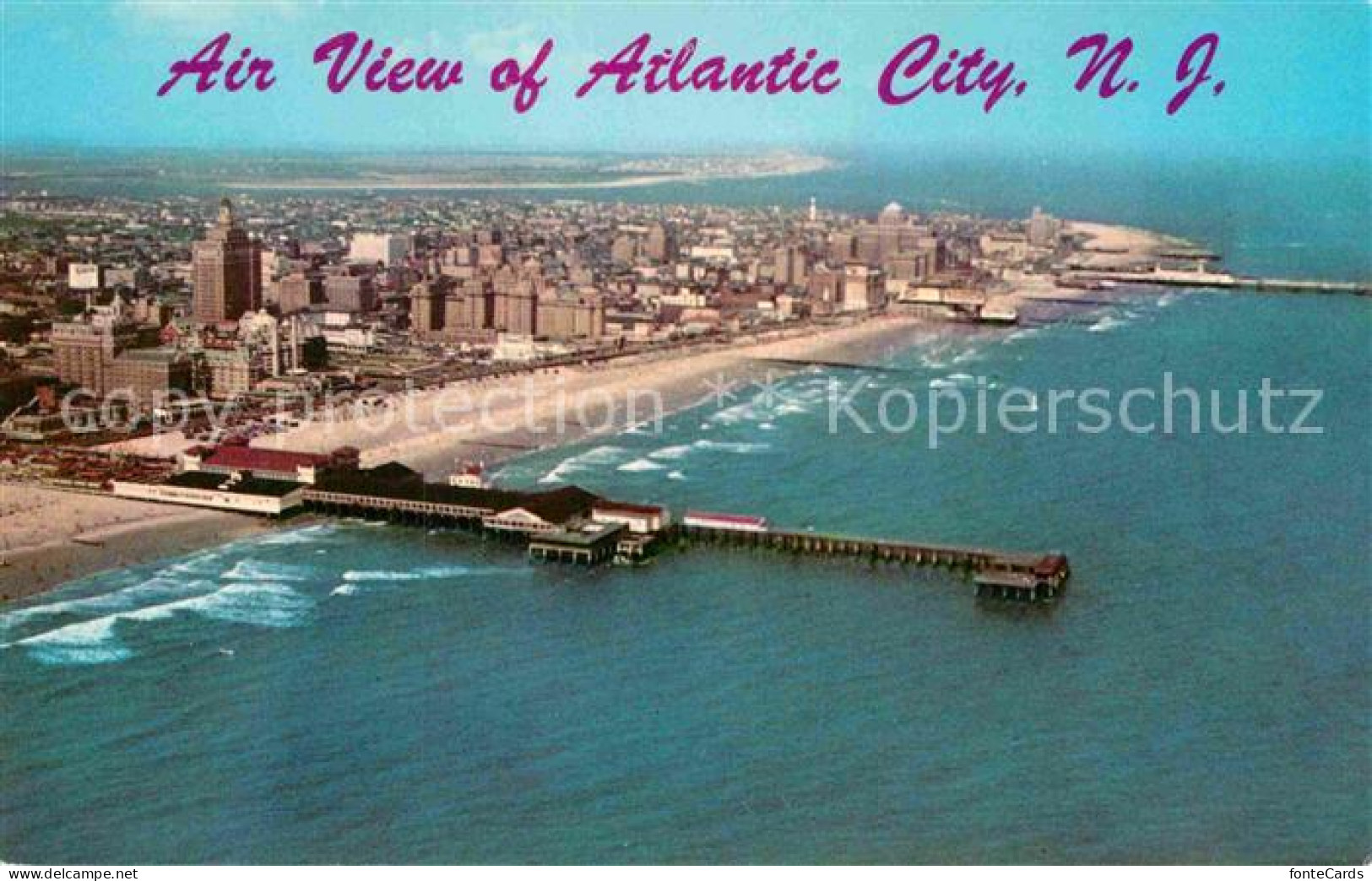 72891688 Atlantic_City_New_Jersey Fliegeraufnahme Strand Und Skyline - Altri & Non Classificati