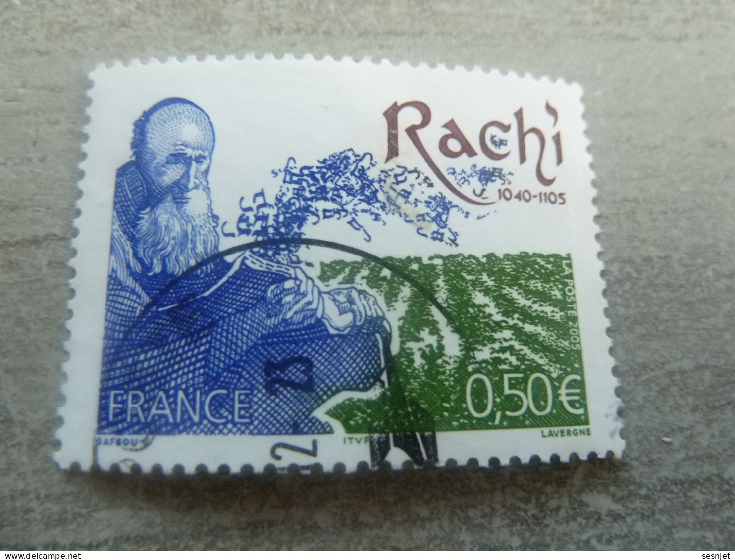 Rachi (1040-1105) Rabbin, Commentateur Bible Et Du Talmud - 0.50 € - Yt 3746 - Multicolore - Oblitéré - Année 2005 - - Oblitérés