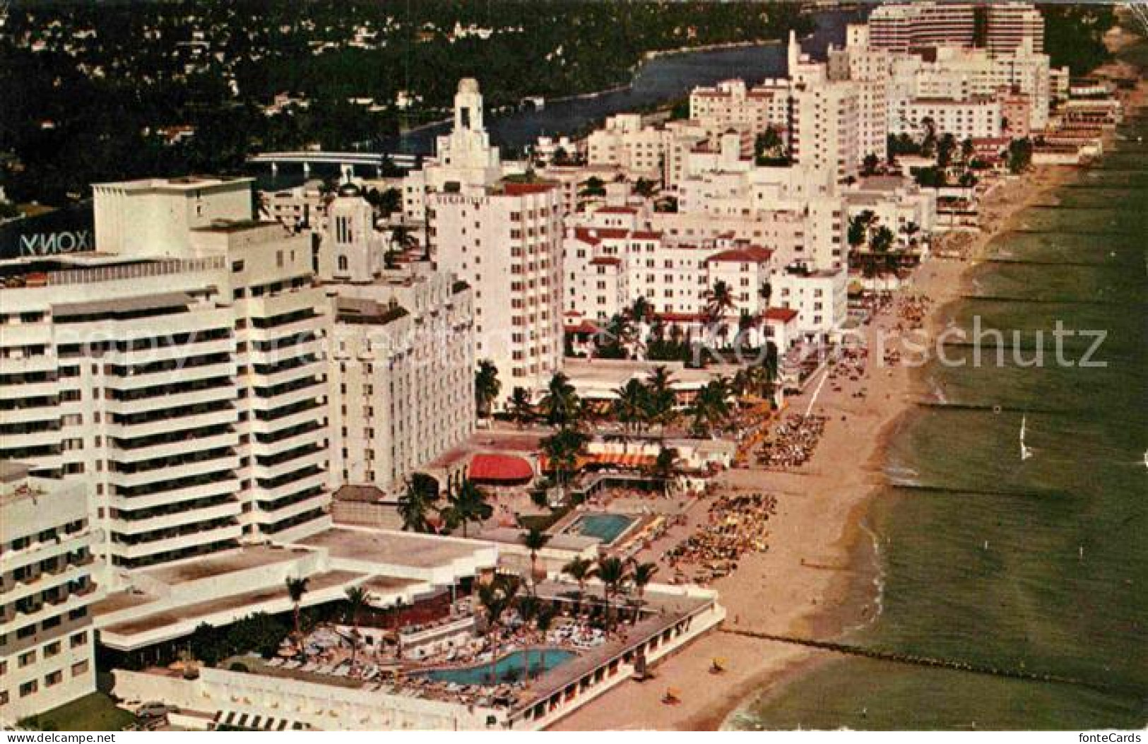 72891678 Miami_Beach Fliegeraufnahme Hotel Row Along Golden Sands  - Other & Unclassified