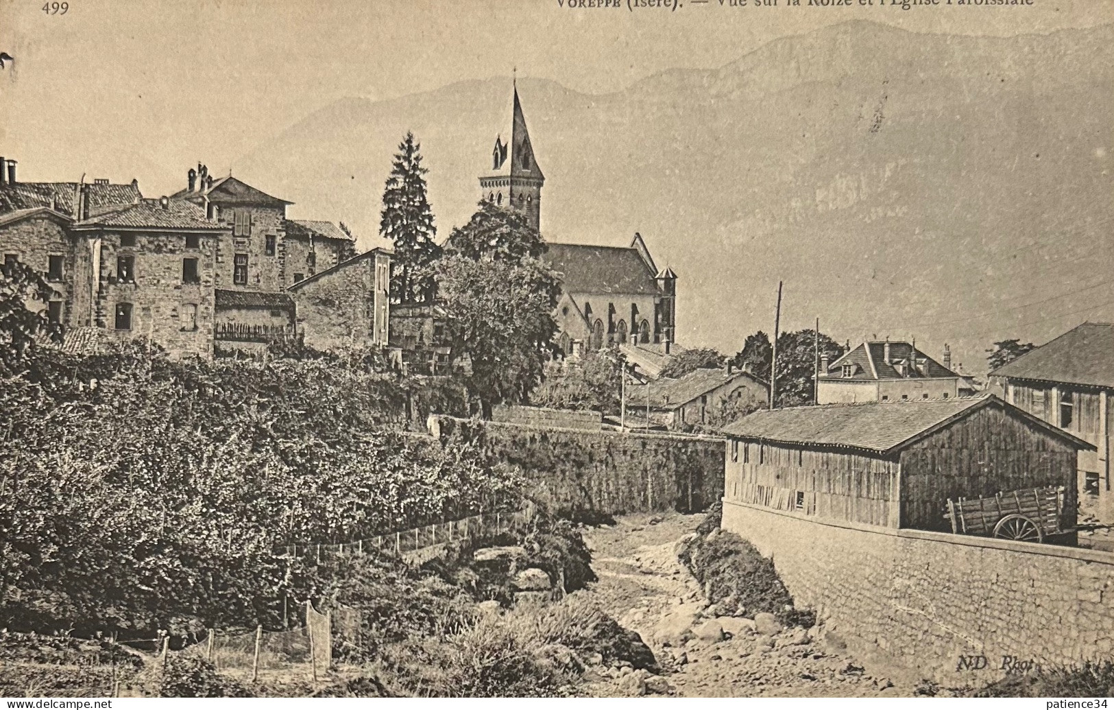 38 - VOREPPE - Vue Sur La Roize Et L’Eglise Paroissiale. - Voreppe