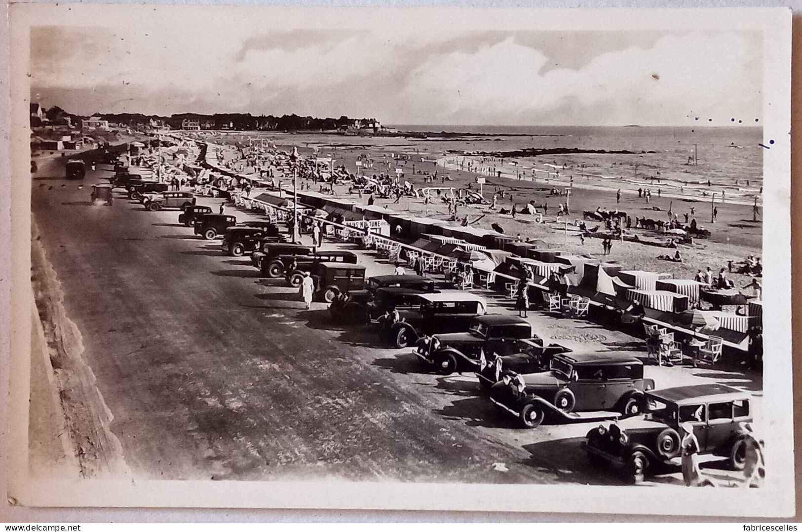 CPSM Circulée 1939 - Pornichet -les-Pins (Loire Atlantique), La Plage  (7) - Pornichet