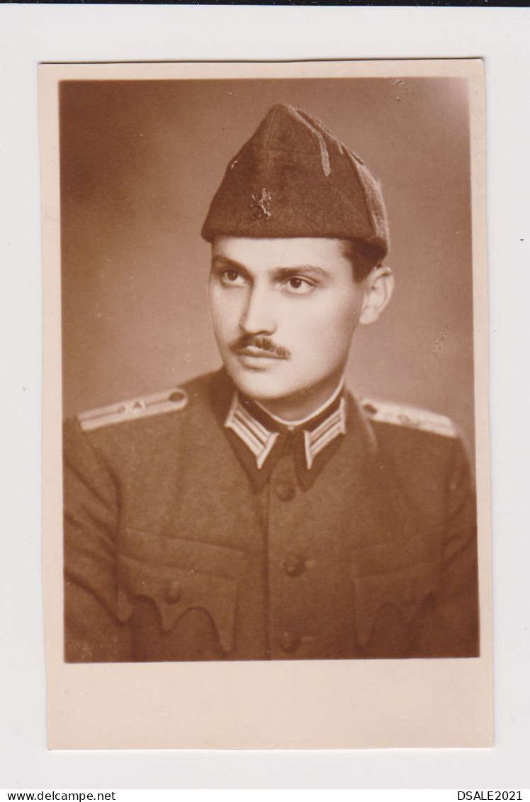 Ww2 Bulgaria Bulgarian Military Officer With Uniform, Portrait, Vintage Orig Photo 5.7x8.7cm. (55435) - Guerre, Militaire