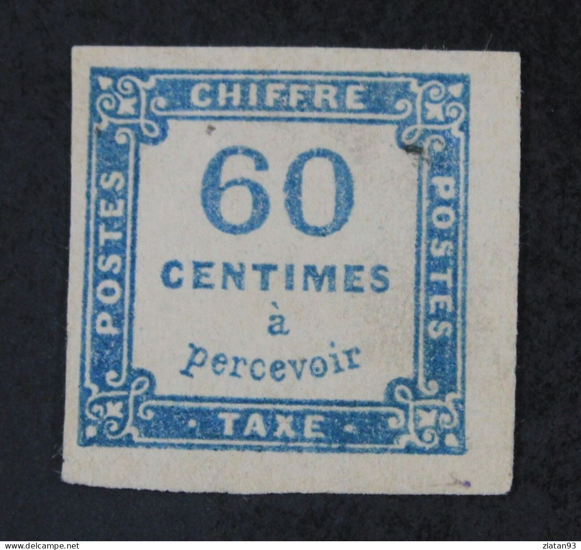 TAXE CARREE N°9 60c Bleu NEUF(*) - 1859-1959.. Ungebraucht
