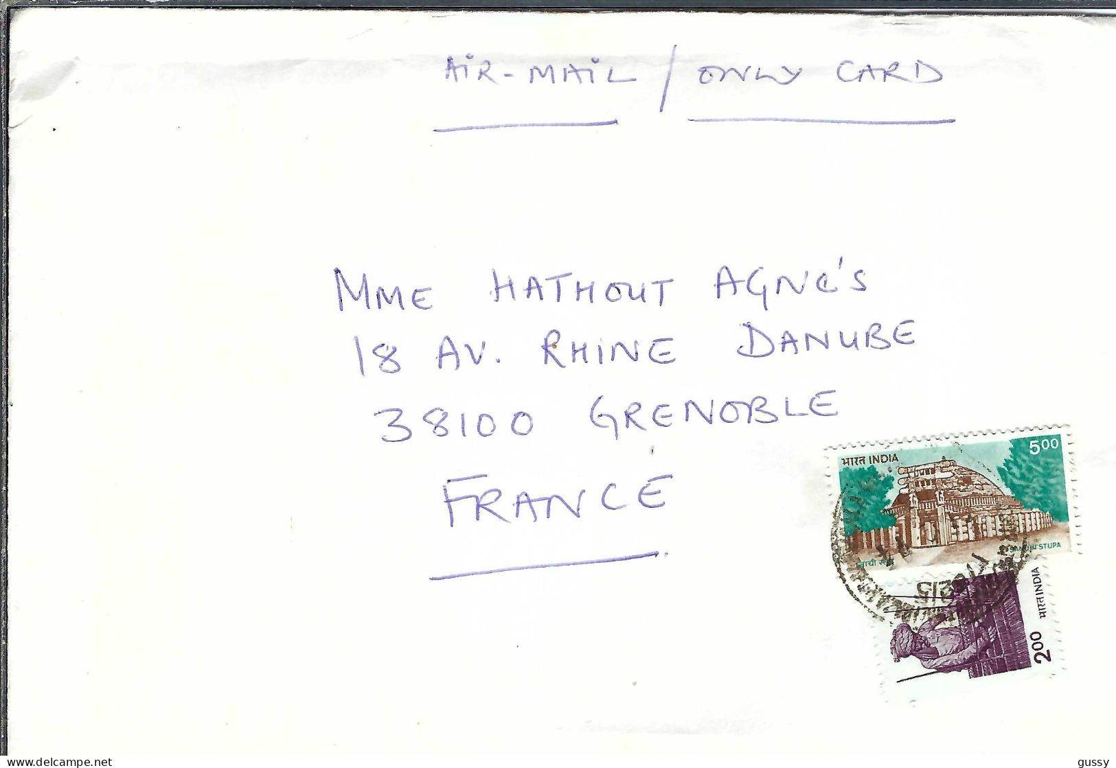 INDE P.A. Ca.1997: LSC Pour Grenoble (France) - Airmail