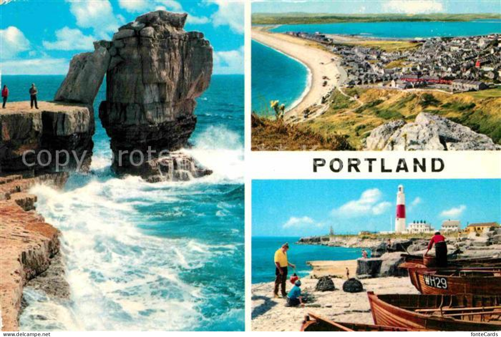 72890897 Portland UK Pulpit Rock Chesil Beach And The Lighthouse  - Otros & Sin Clasificación