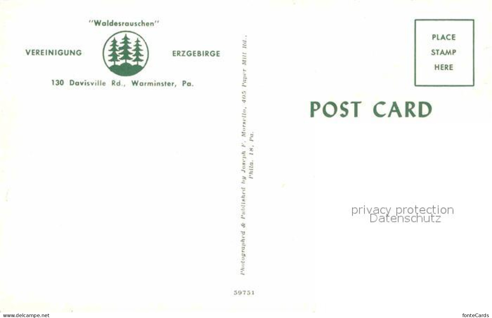 72886752 Warminster United States Waldesrauschen Vereinigung Erzgebirge Warminst - Autres & Non Classés