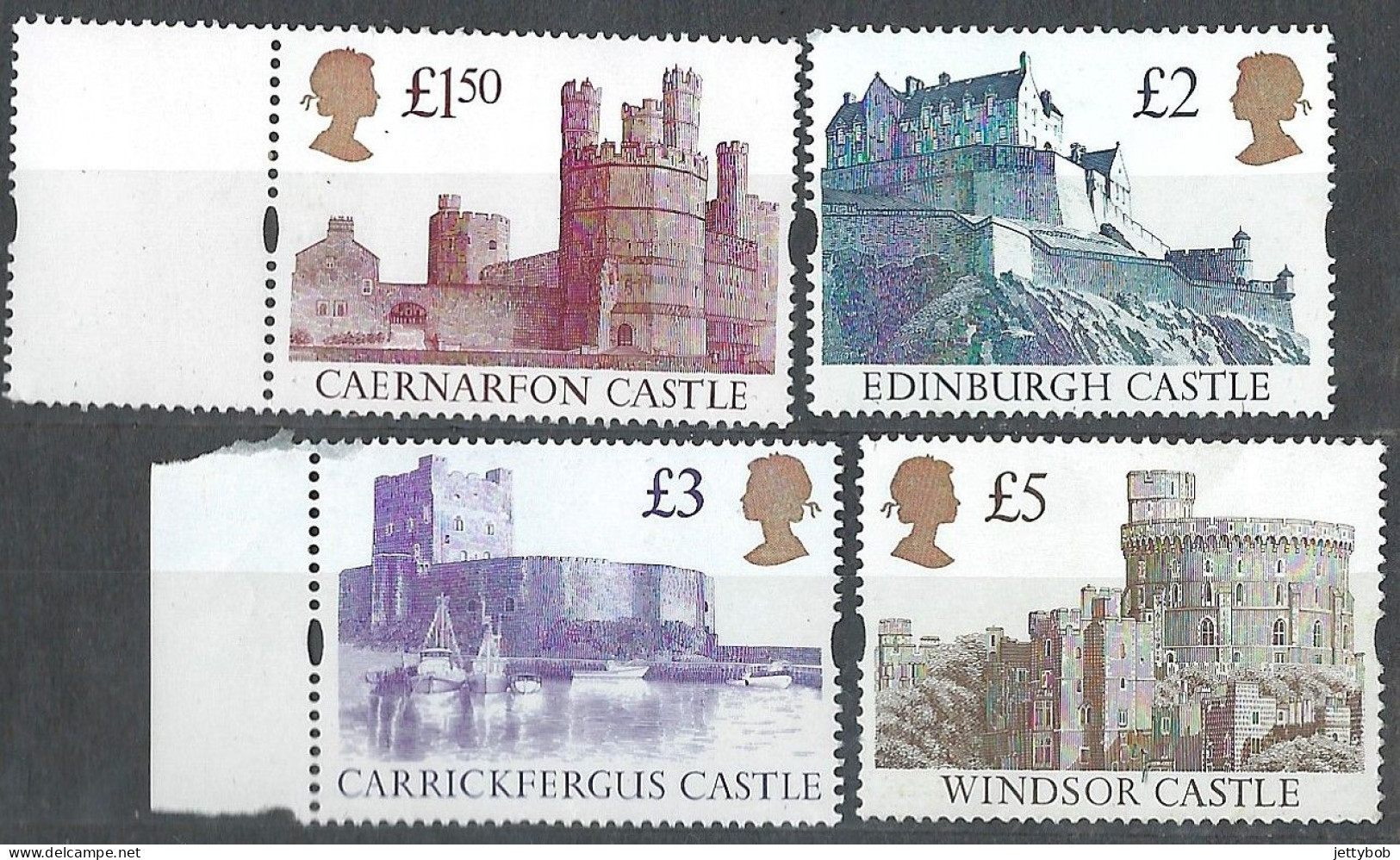 GB 1992 QEII High Values £1.50, £3.00 UMM, £2.00, £5.00 MM - Unused Stamps