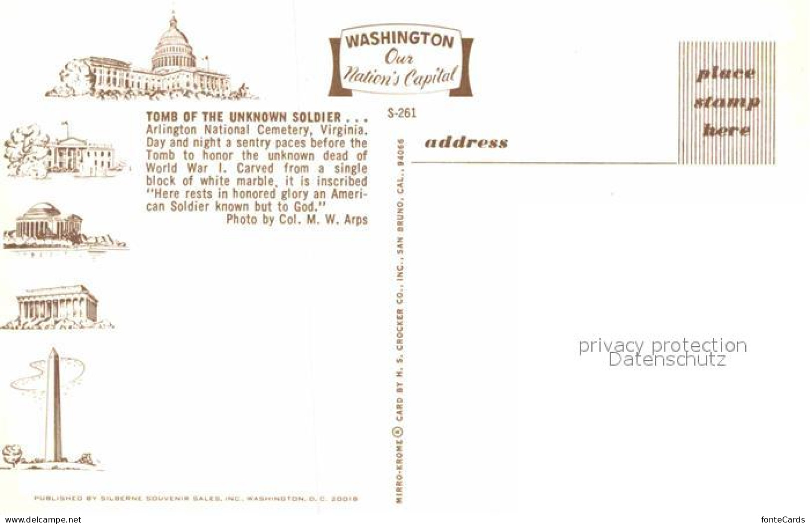 72885106 Arlington_Virginia Tomb Of The Unknown Soldier Arlington National Cemet - Autres & Non Classés