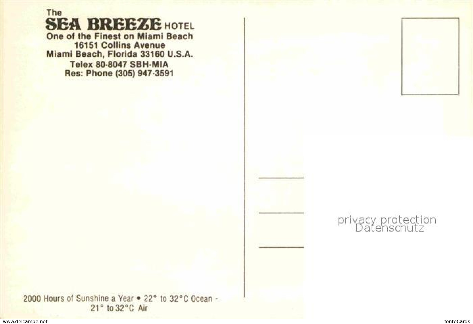 72881959 Miami_Beach Hotel Sea Breeze - Sonstige & Ohne Zuordnung
