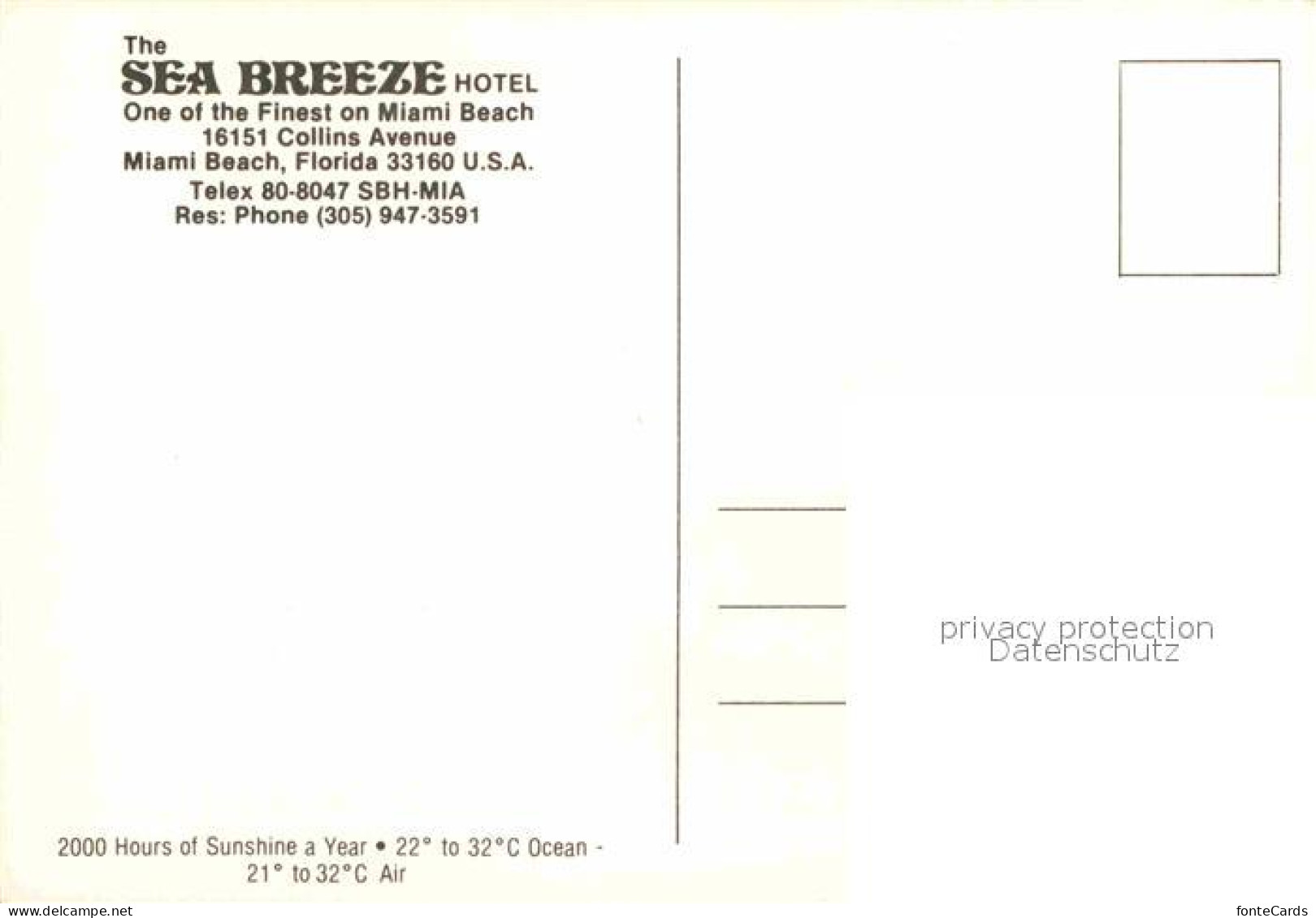 72881953 Miami_Beach Sea Breeze Hotel - Sonstige & Ohne Zuordnung