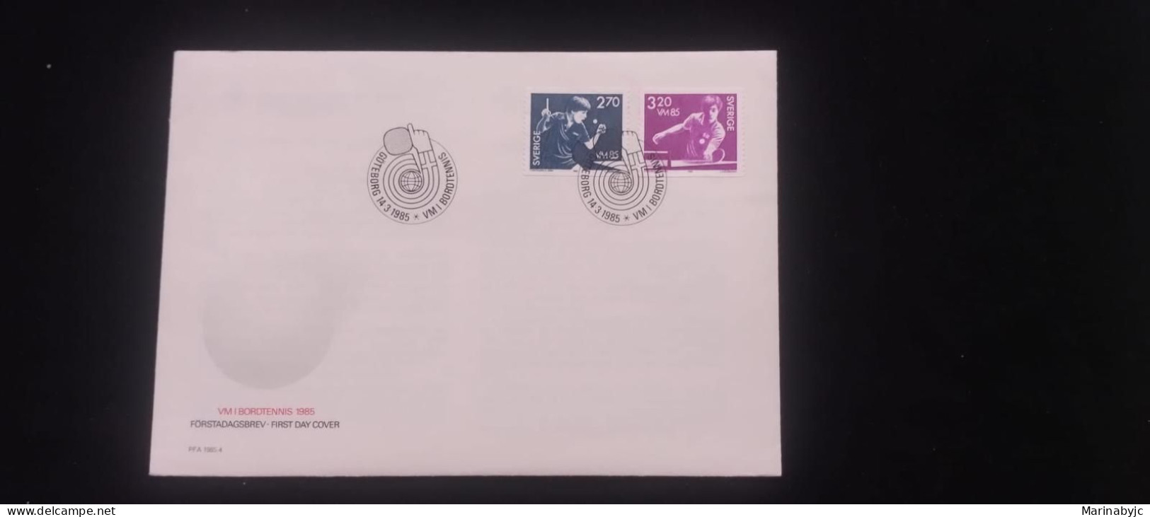 C) 1985. SWEDEN. FDC. TABLE TENNIS. DOUBLE STAMP. XF - Other & Unclassified