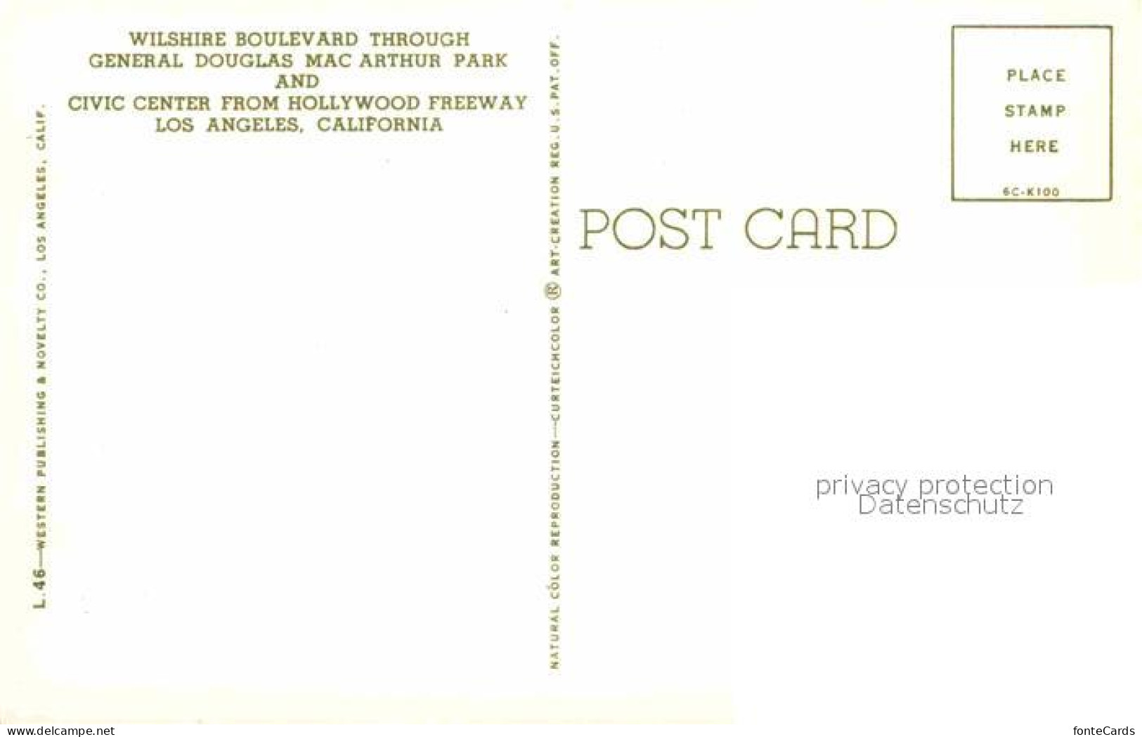 72877098 Los_Angeles_California Wilshire Boulevard General Douglas Mac Arthur Pa - Other & Unclassified