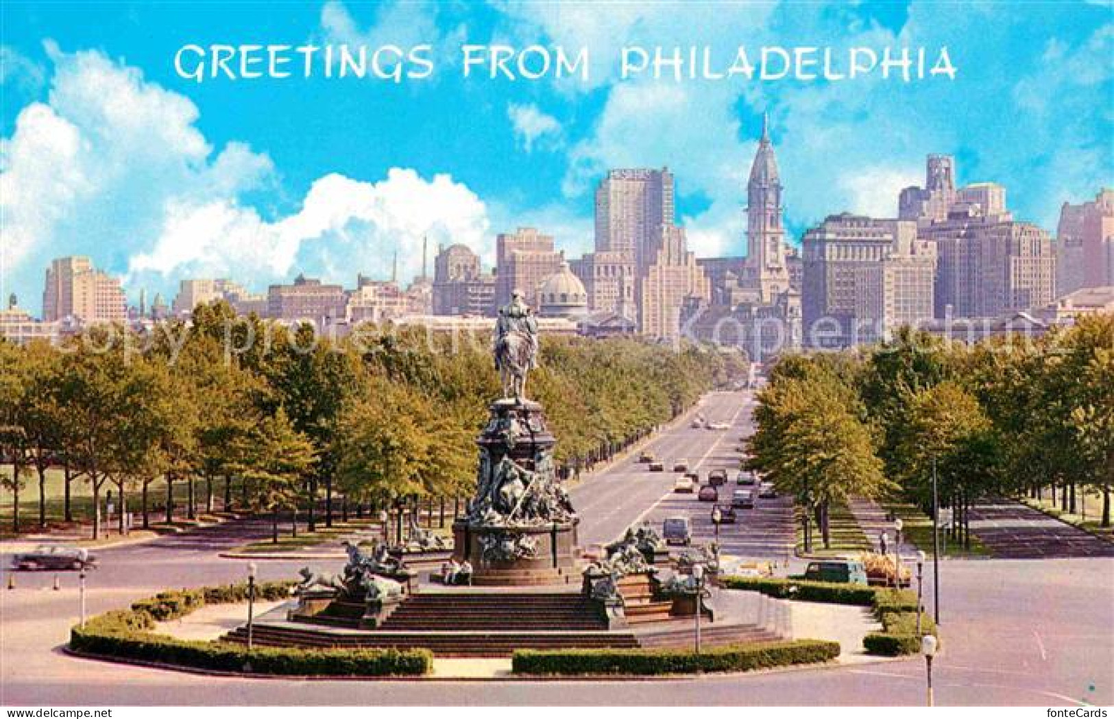 72877087 Philadelphia Pennsylvania Skyline As Seen From Steps Of Philadelphia Mu - Altri & Non Classificati
