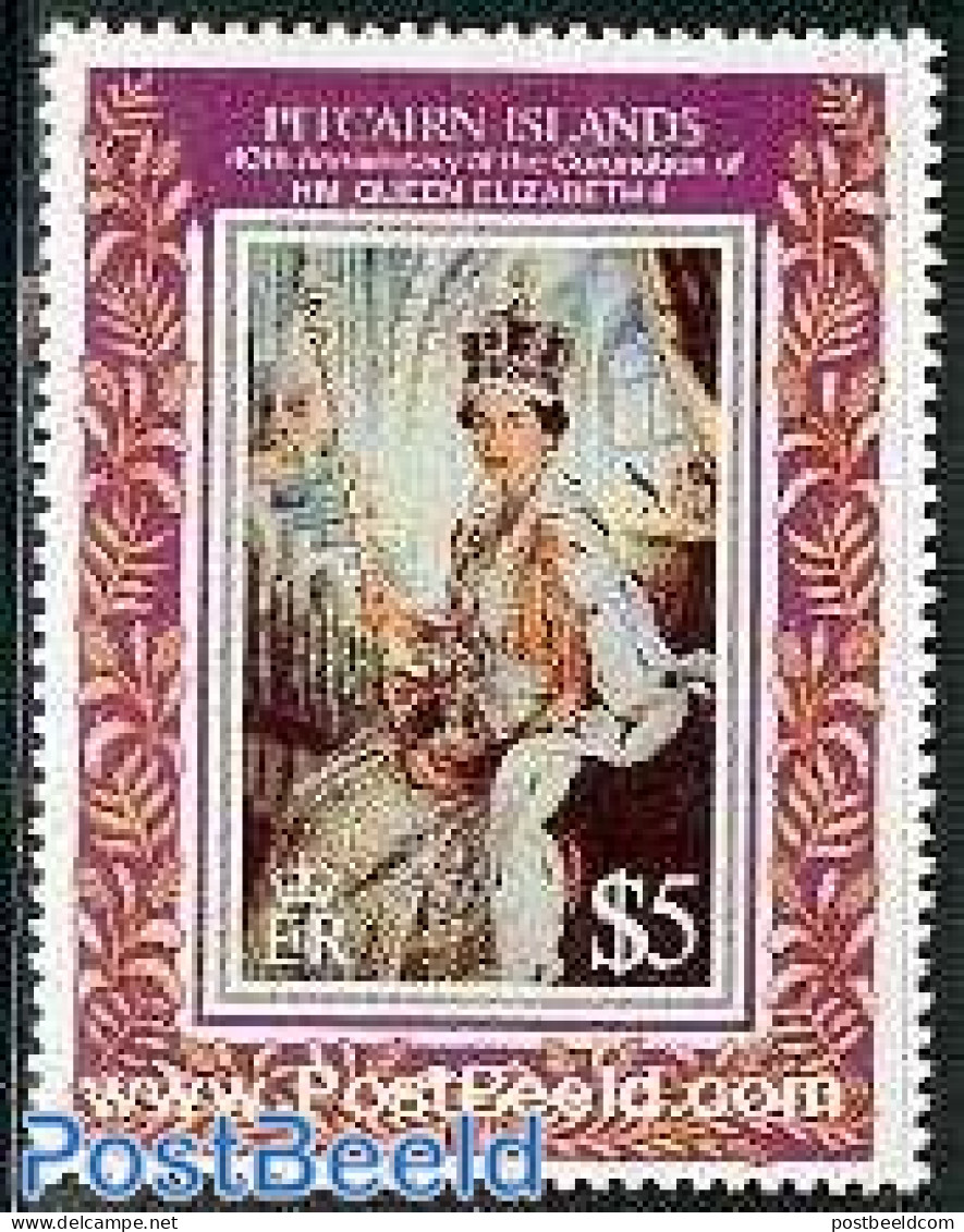 Pitcairn Islands 1993 Coronation Anniversary 1v, Mint NH, History - Kings & Queens (Royalty) - Royalties, Royals