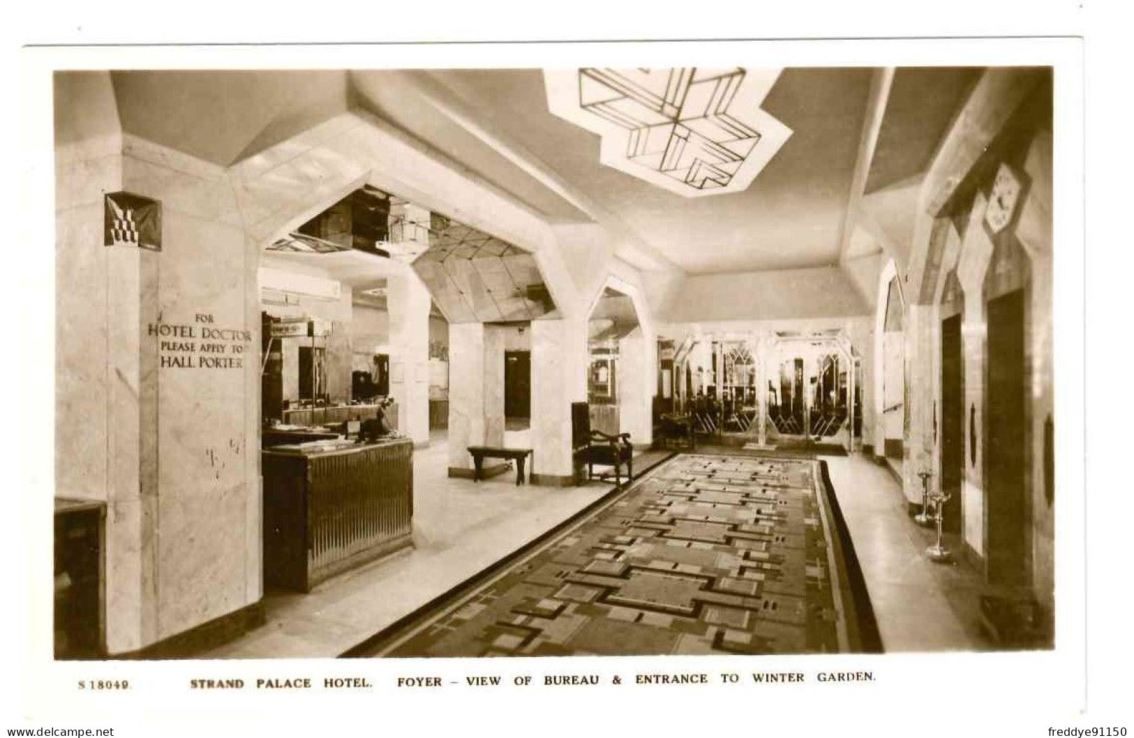 Royaume-uni . Strand Palace Hotel . Foyer - View Of Bureau & Entrance To Winter Garden - Other & Unclassified