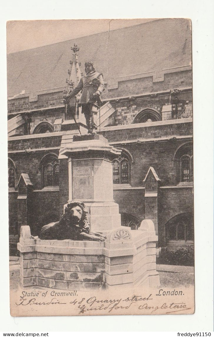 ROYAUME UNI . LONDRES . STATUE OF CROMWELL  1908 - Autres & Non Classés