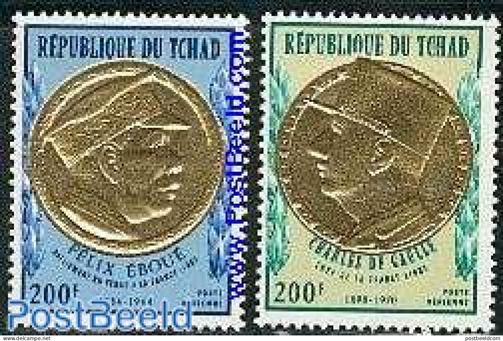 Chad 1971 Charles De Gaulle 2v, Mint NH, History - Politicians - Sonstige & Ohne Zuordnung
