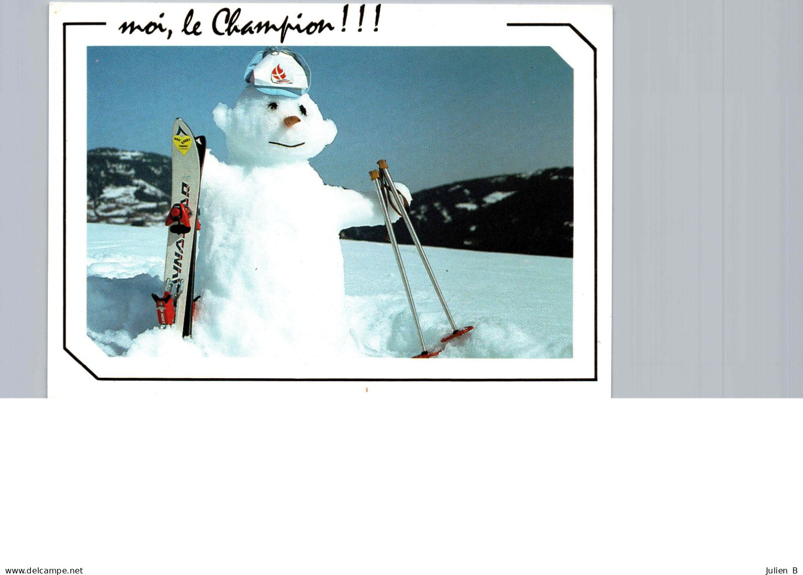 Bonhomme De Neige, Le Champion - Sports D'hiver