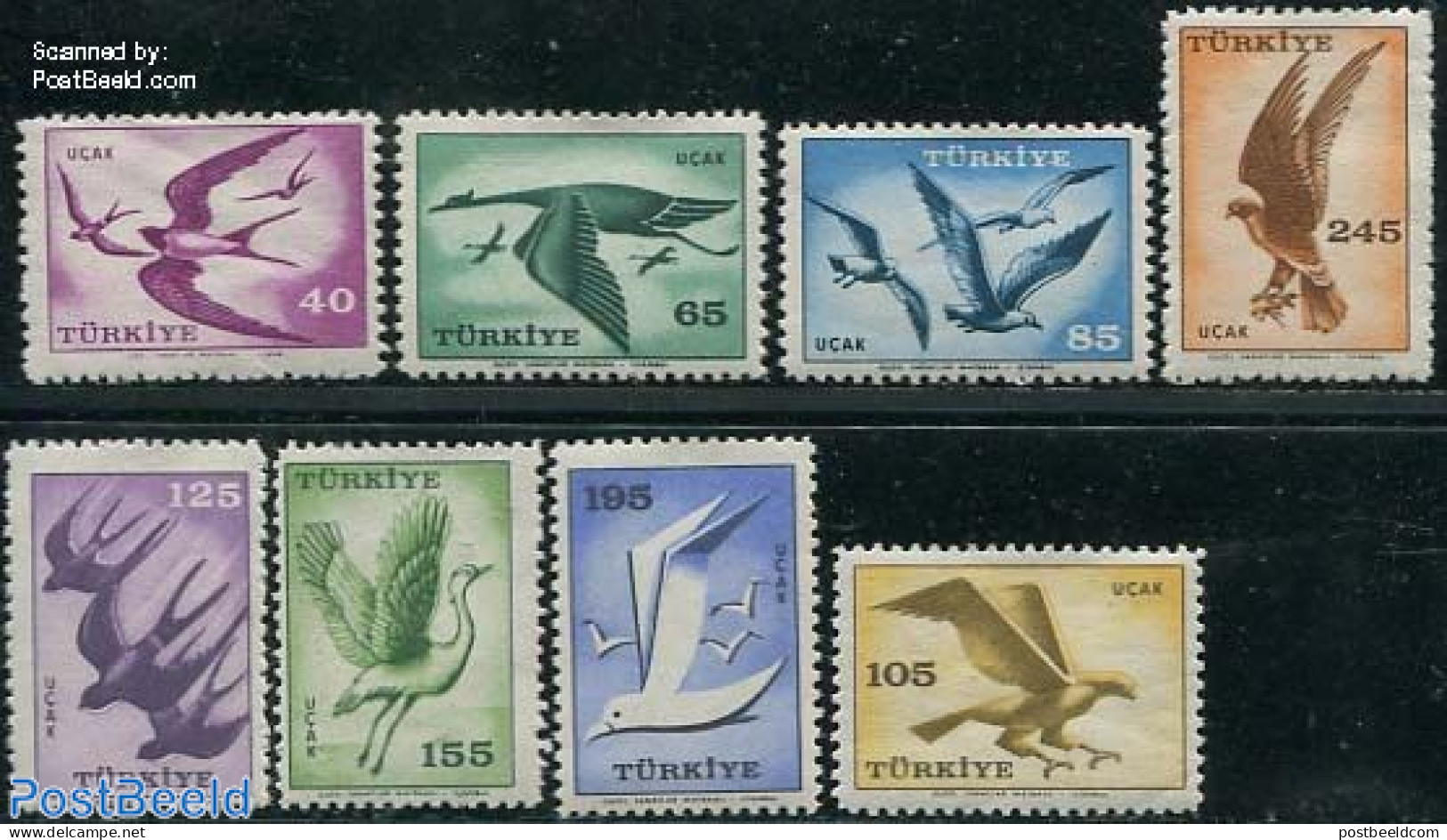 Türkiye 1959 Birds 8v, Mint NH, Nature - Birds - Autres & Non Classés