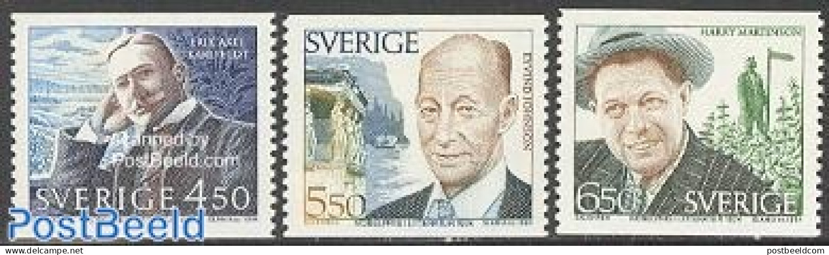 Sweden 1994 Nobel Prize Winners 3v, Mint NH, History - Nobel Prize Winners - Art - Authors - Unused Stamps