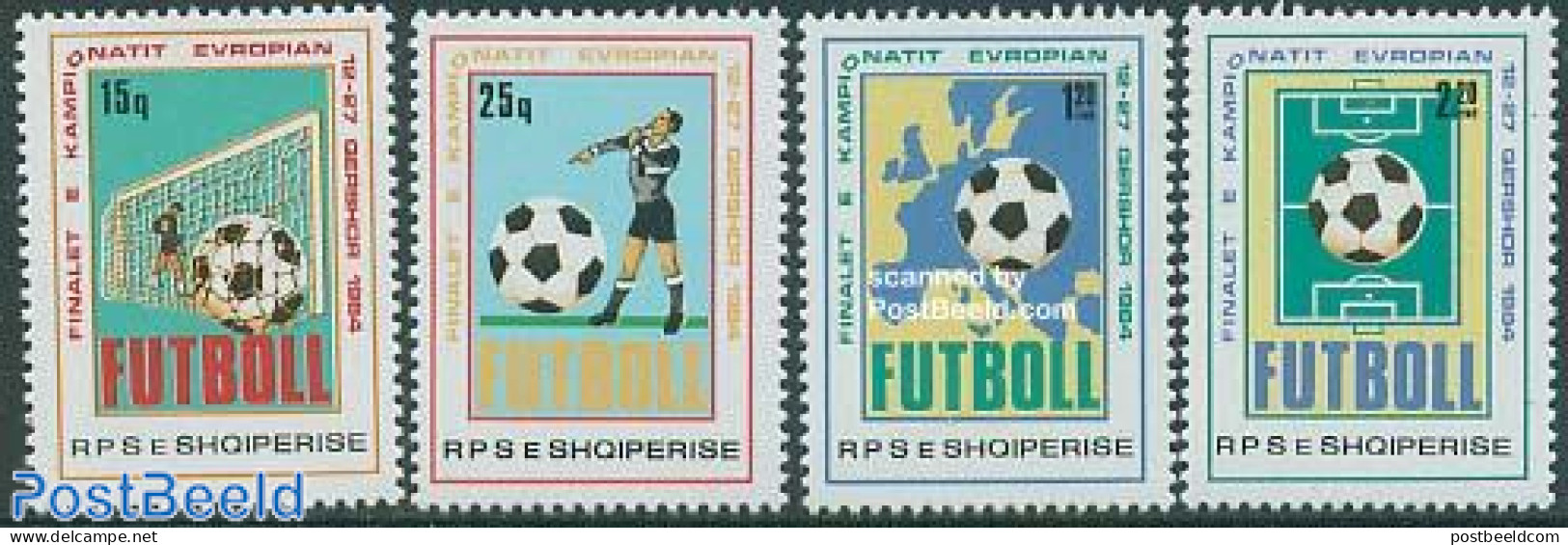 Albania 1984 European Football Games 4v, Mint NH, History - Sport - Europa Hang-on Issues - Football - European Ideas