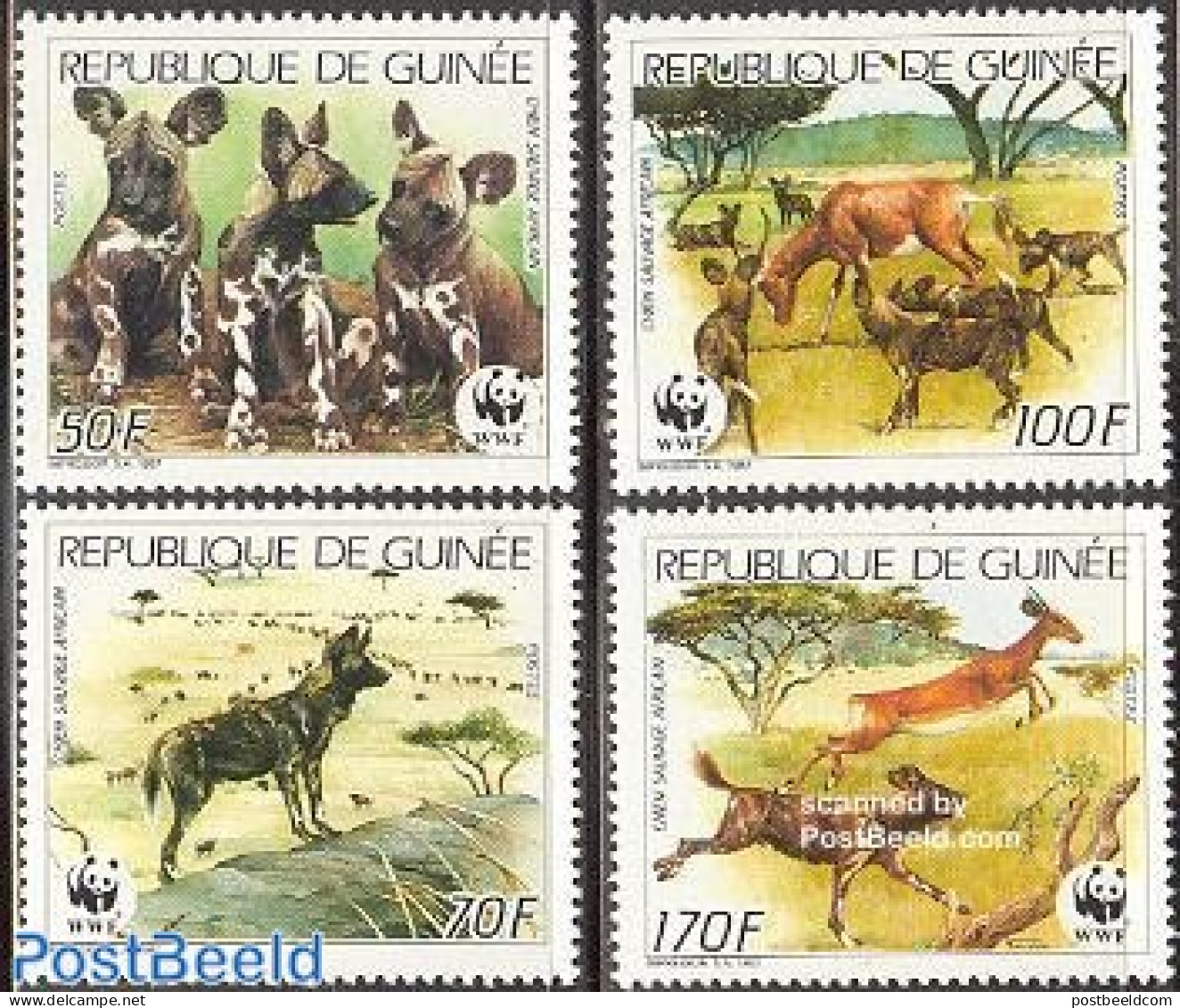 Guinea, Republic 1987 WWF, Animals 4v, Mint NH, Nature - Animals (others & Mixed) - World Wildlife Fund (WWF) - Other & Unclassified
