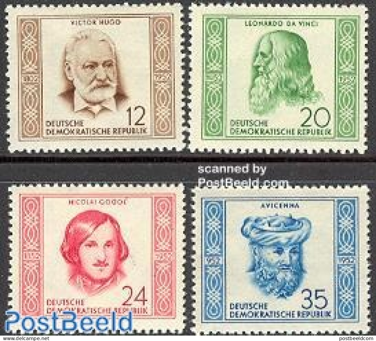 Germany, DDR 1952 Famous Persons 4v, Mint NH, Health - Science - Health - Inventors - Art - Authors - Leonardo Da Vinci - Unused Stamps