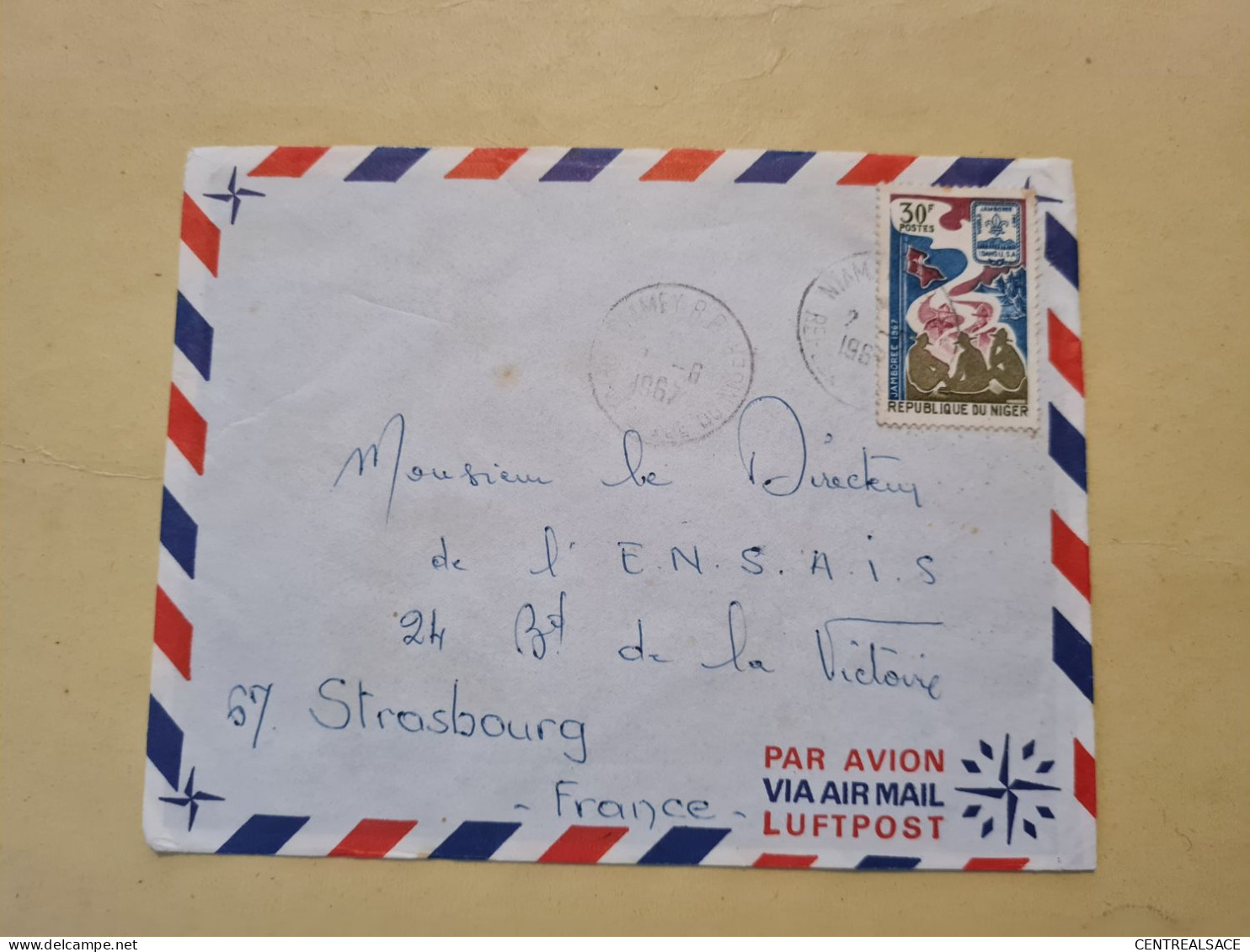 Lettre NIGER NIAMEY JAMBOREE 1967 - Niger (1960-...)