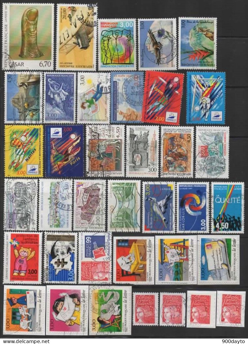 FRANCE Oblitérés (Lot N° 81: 53 Timbres 1997). - Used Stamps