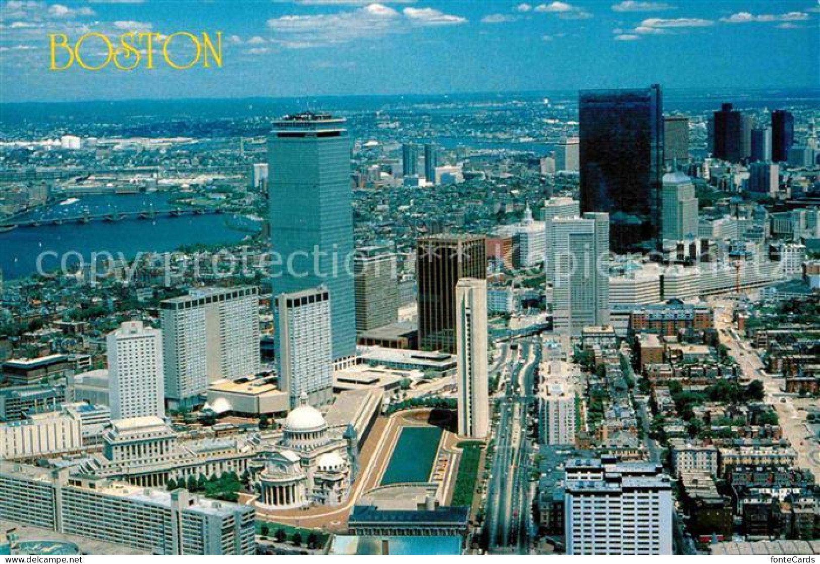 72875334 Boston_Massachusetts Helicopter View Of The Back Bay Church Hilton Sher - Sonstige & Ohne Zuordnung