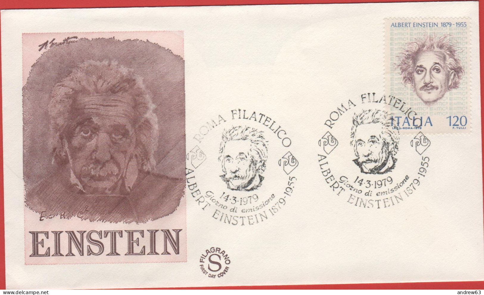 ITALIA - ITALIE - ITALY - 1979 - Centenario Della Nascita Di Albert Einstein - FDC Filagrano - FDC