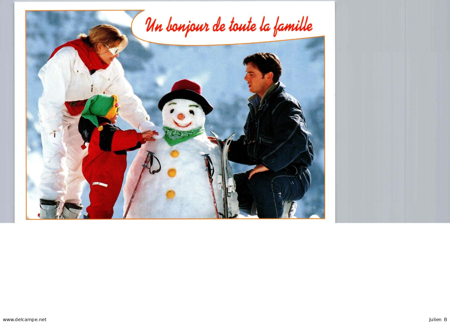 Bonhomme De Neige En Famille - Wintersport