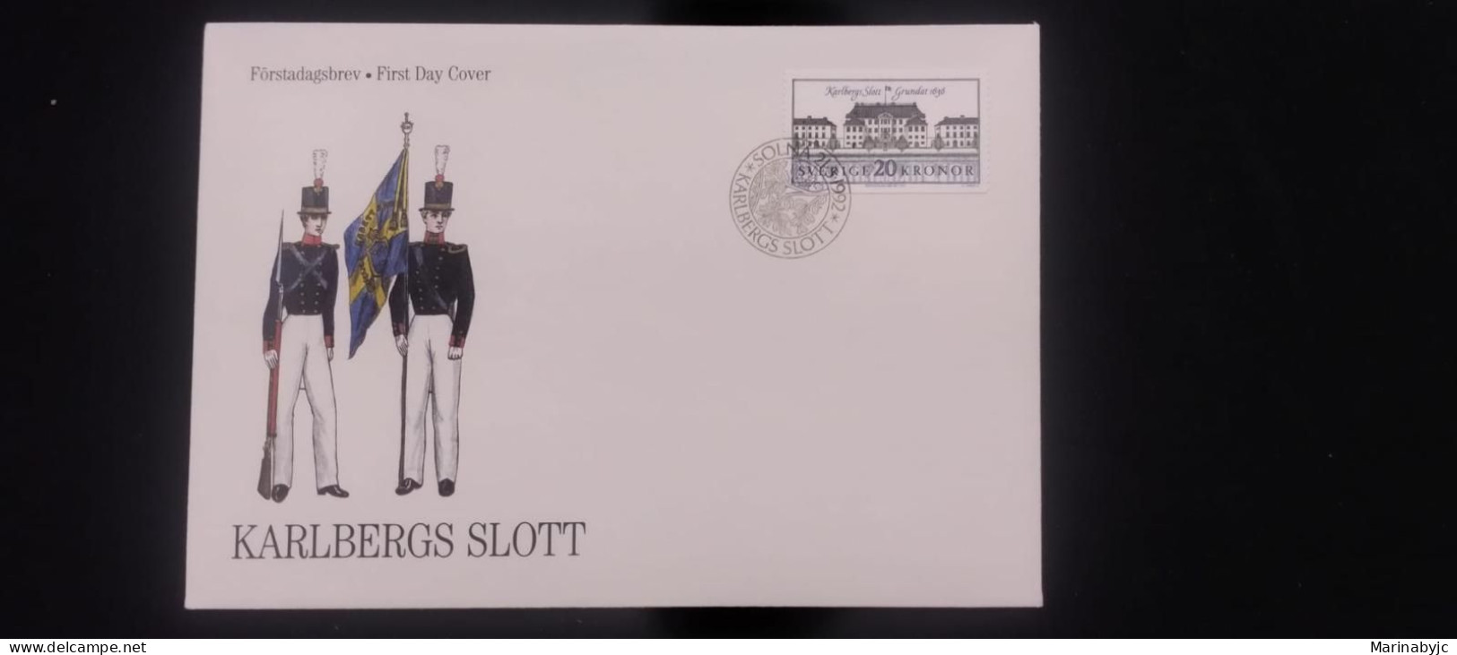 C) 1992. SWEDEN. FDC. KARLBERG CASTLE ROYAL GUARD. XF - Other & Unclassified
