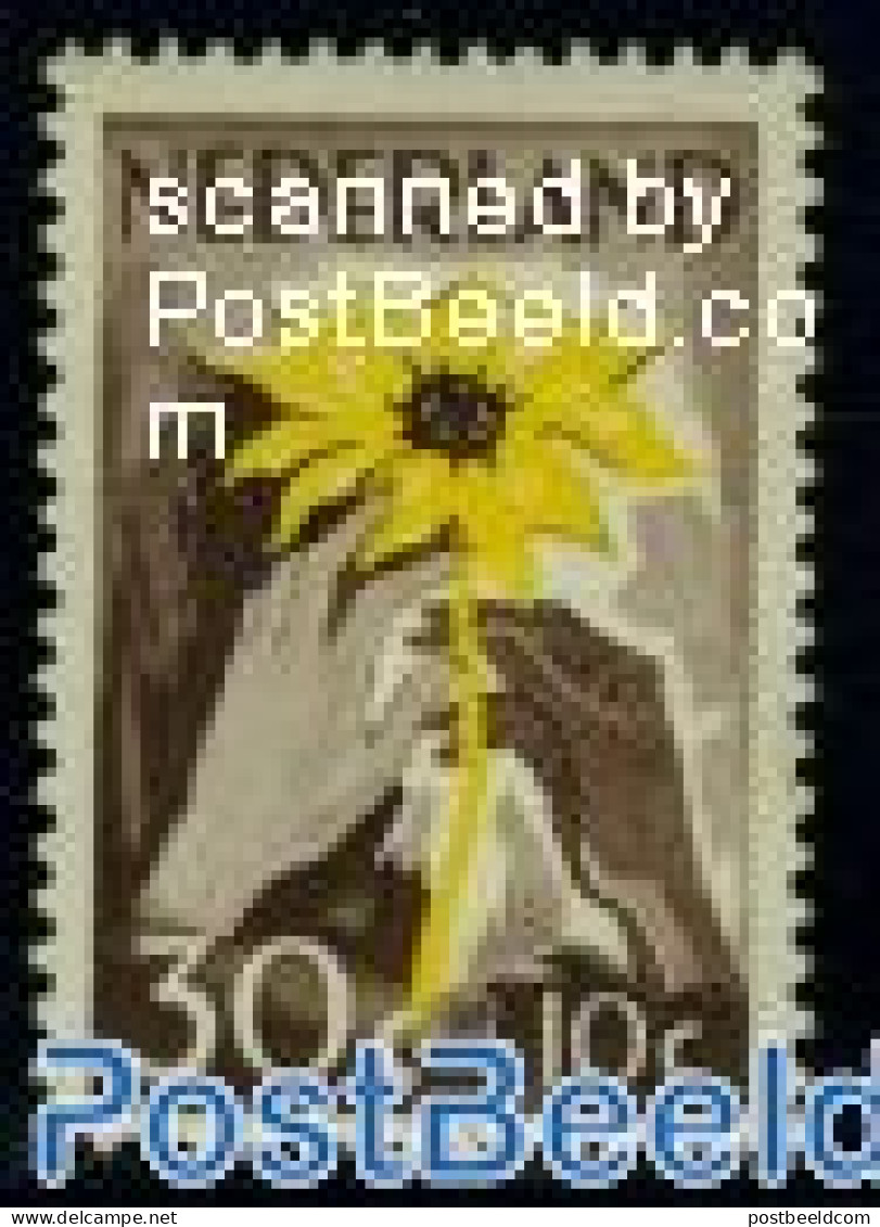 Netherlands 1949 30+10c Sunflower, Unused (hinged), Nature - Flowers & Plants - Ungebraucht