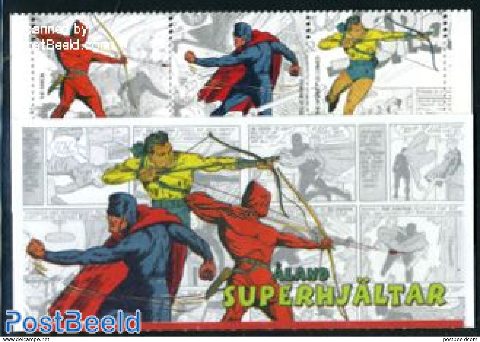 Aland 2011 Super Heroes Booklet, Mint NH, Stamp Booklets - Art - Comics (except Disney) - Unclassified