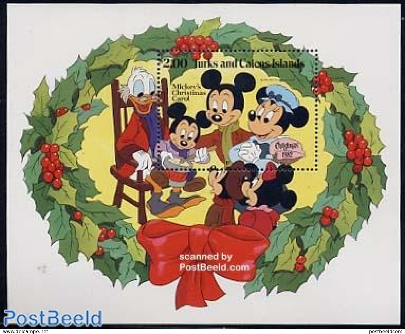 Turks And Caicos Islands 1982 Christmas, Disney S/s, Mint NH, Religion - Christmas - Art - Disney - Navidad