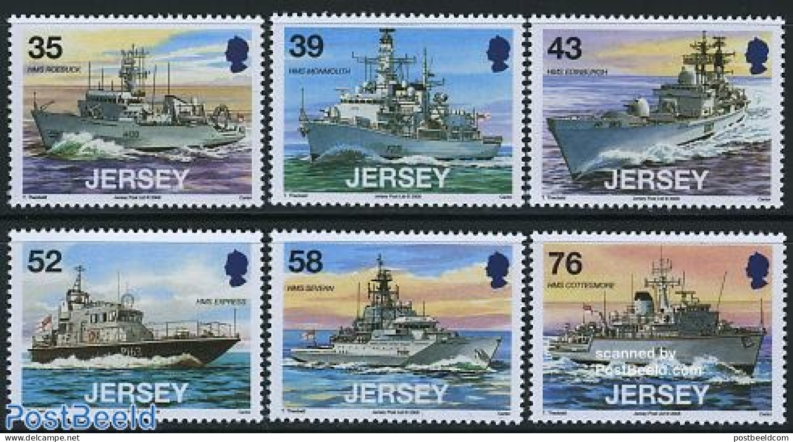 Jersey 2008 Visiting Naval Vessels 6v, Mint NH, Transport - Ships And Boats - Bateaux